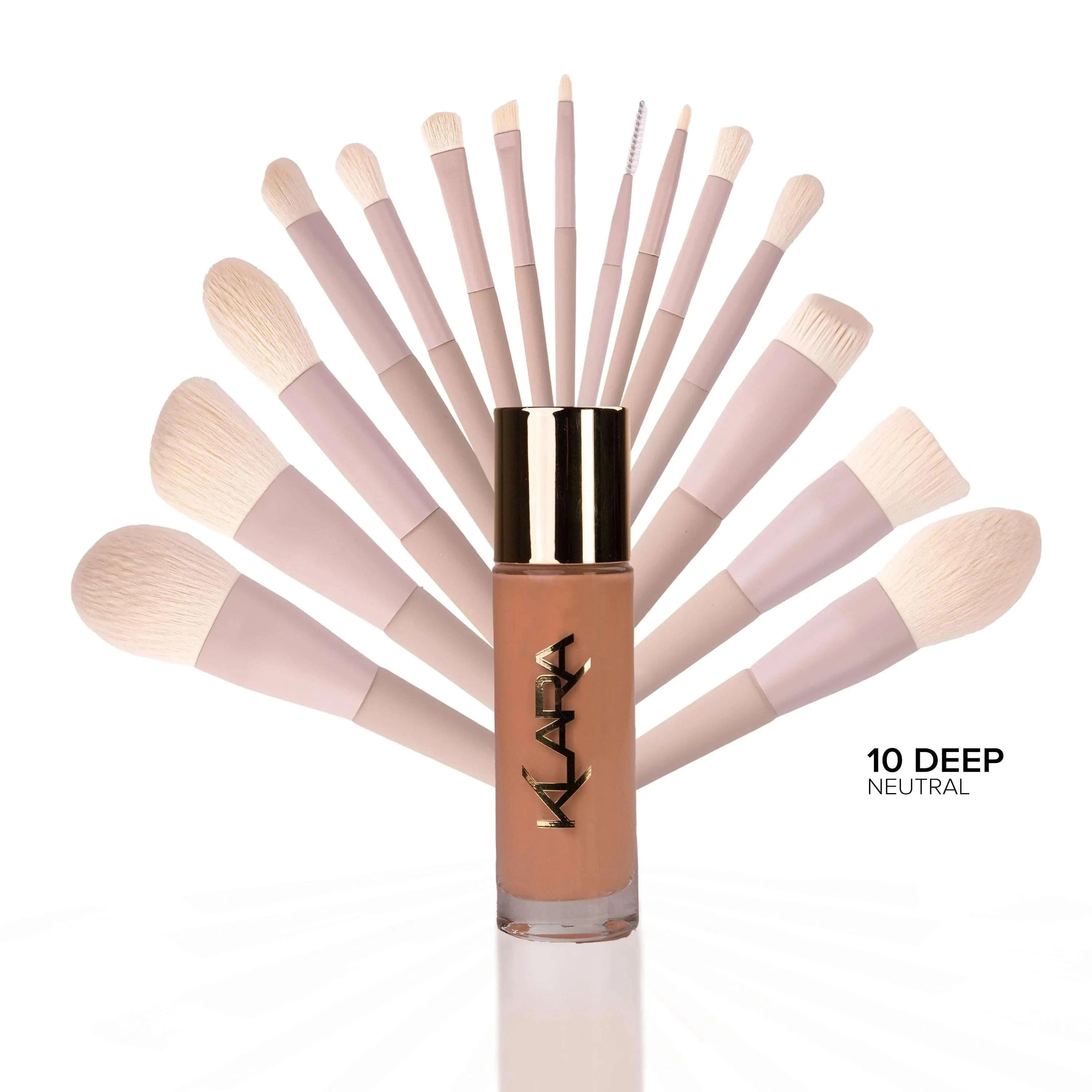 Lux Brush Set (Free Veil Up Foundation) - Klara Cosmetics