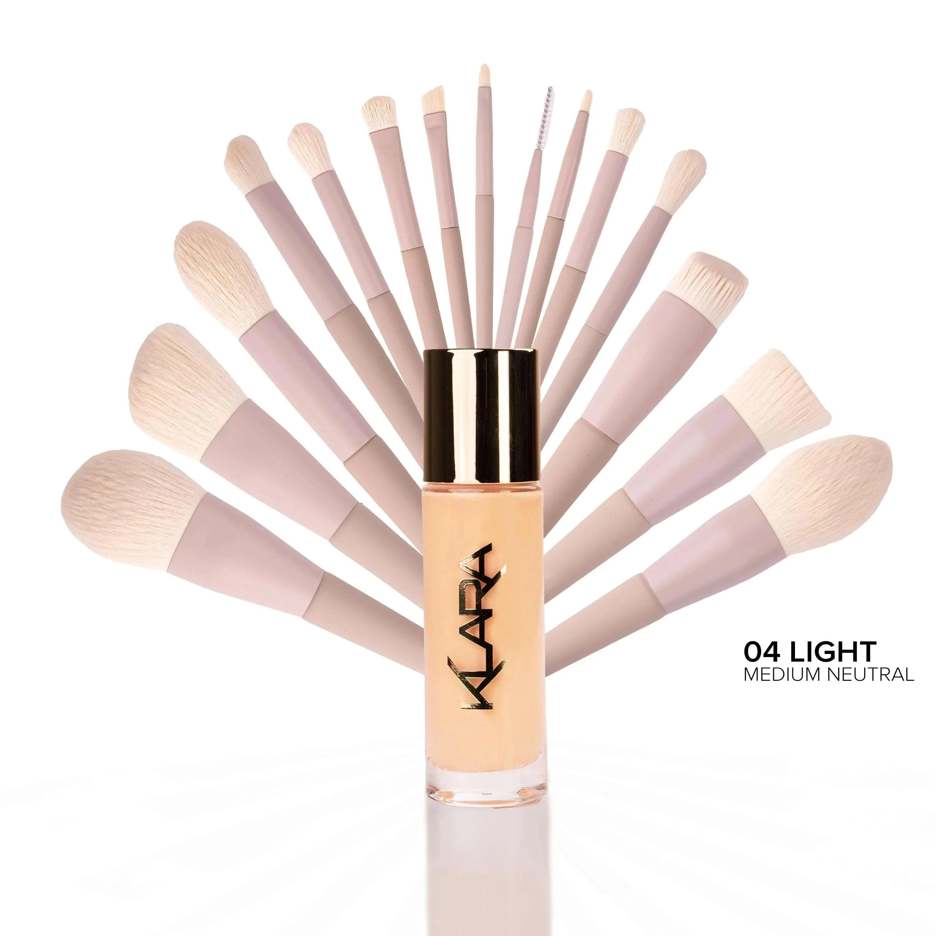Lux Brush Set (Free Veil Up Foundation) - Klara Cosmetics