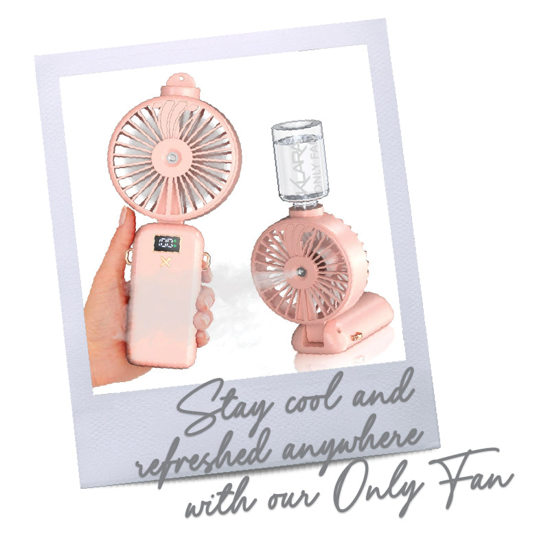 Only Fan , Skin Care ,Makeup &amp; Prime Setting Fan With Setting Spray - Klara Cosmetics