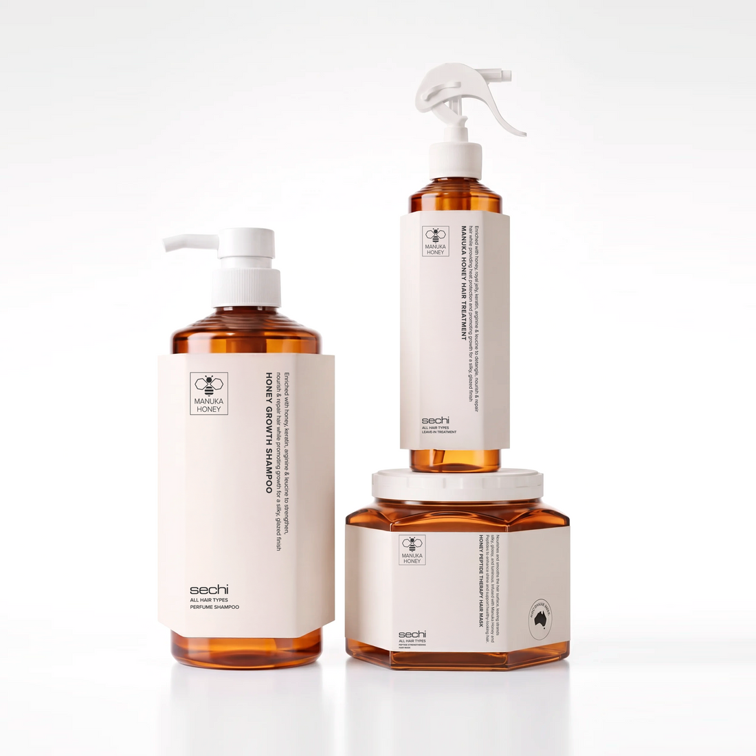 Sechi Honey Peptide Therapy Hair Care — 3 Pcs Set