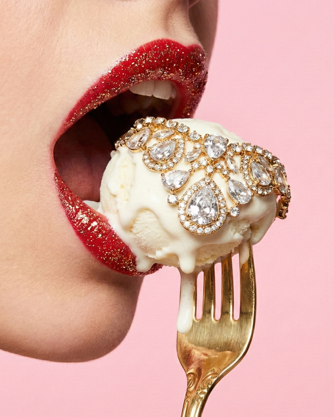 Diamond Kiss Proof Lipstick | Metallic Shimmer Sculpting