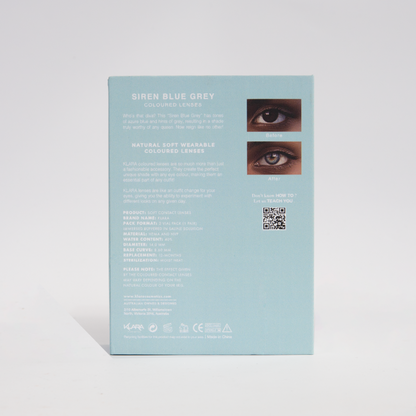 Cosmetic Contact Lenses | Siren Blue-Grey - Klara Cosmetics