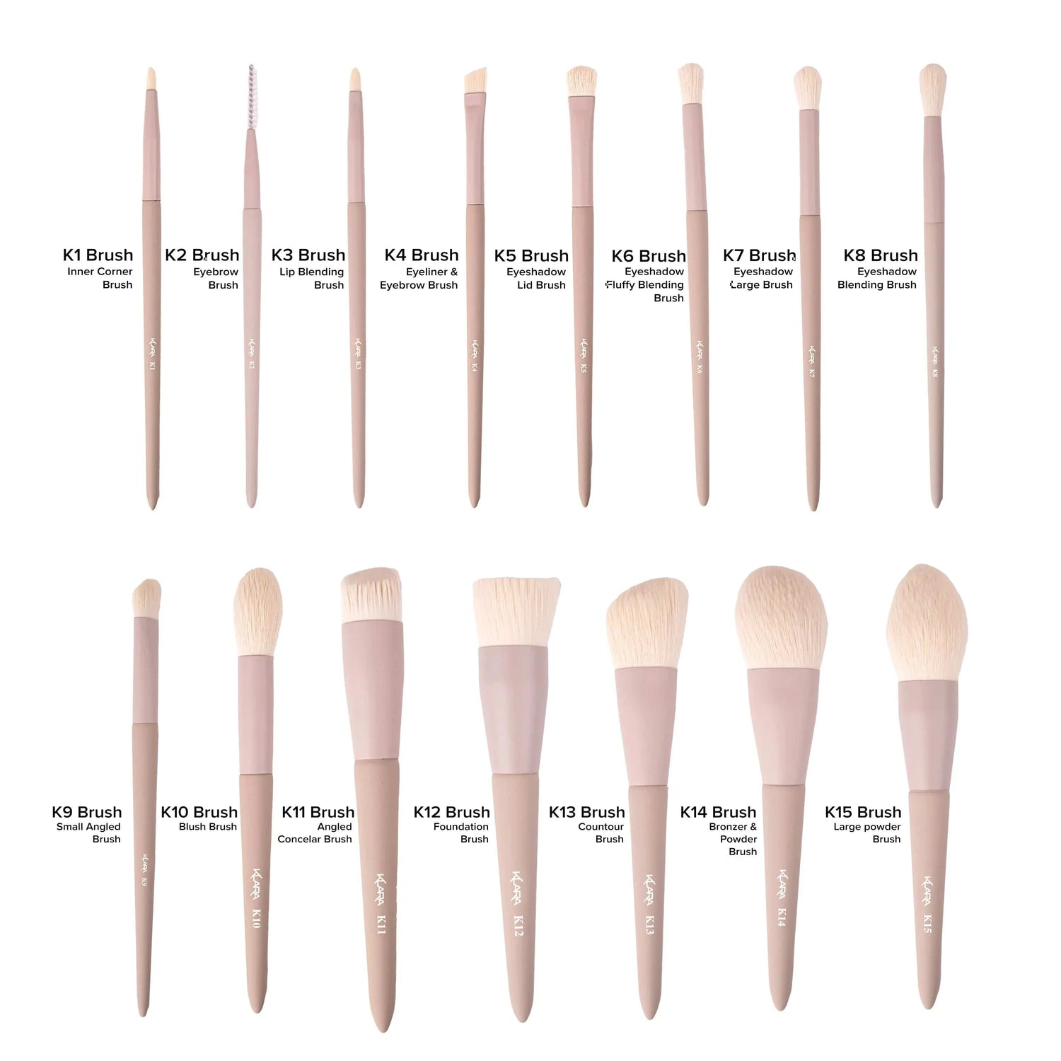 Lux Brush Set (Free Veil Up Foundation) - Klara Cosmetics