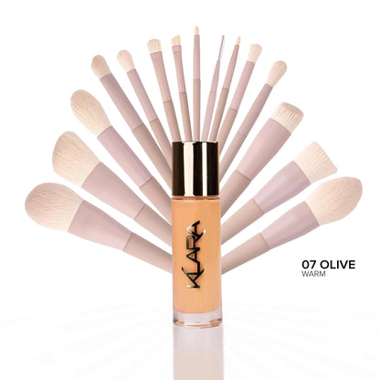 Lux Brush Set (Free Veil Up Foundation) - Klara Cosmetics