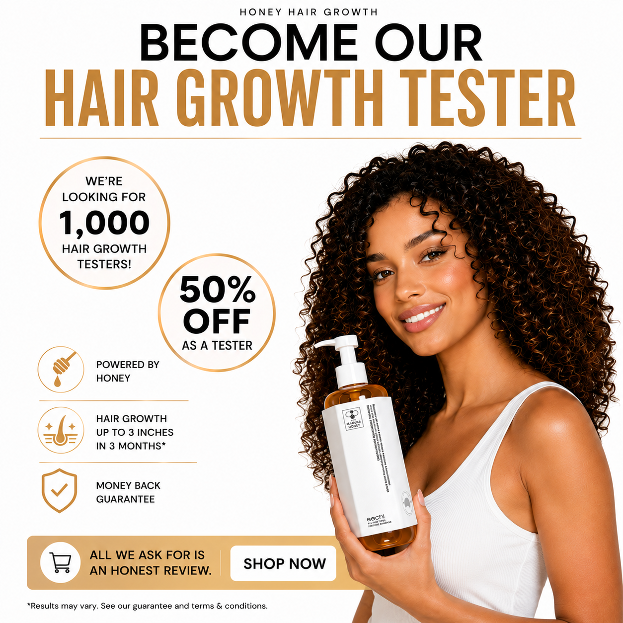 BECOME OUR HAIR GROWTH TESTER