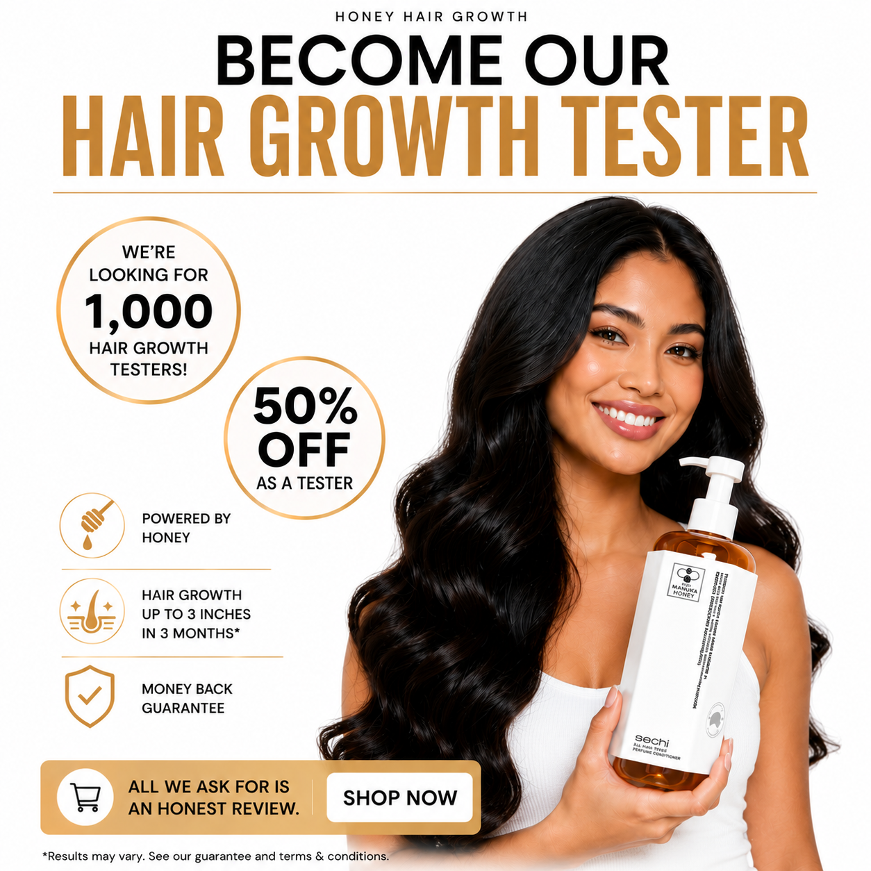 BECOME OUR HAIR GROWTH TESTER