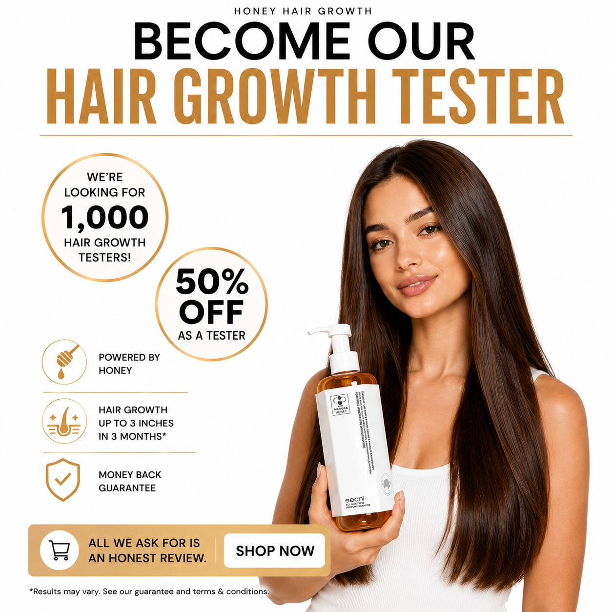 BECOME OUR HAIR GROWTH TESTER