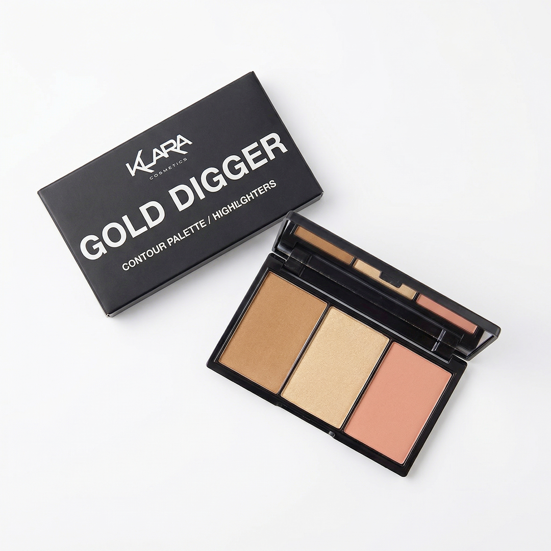 Gold Digger - 3 Shade Contour, Blush and Highlighter