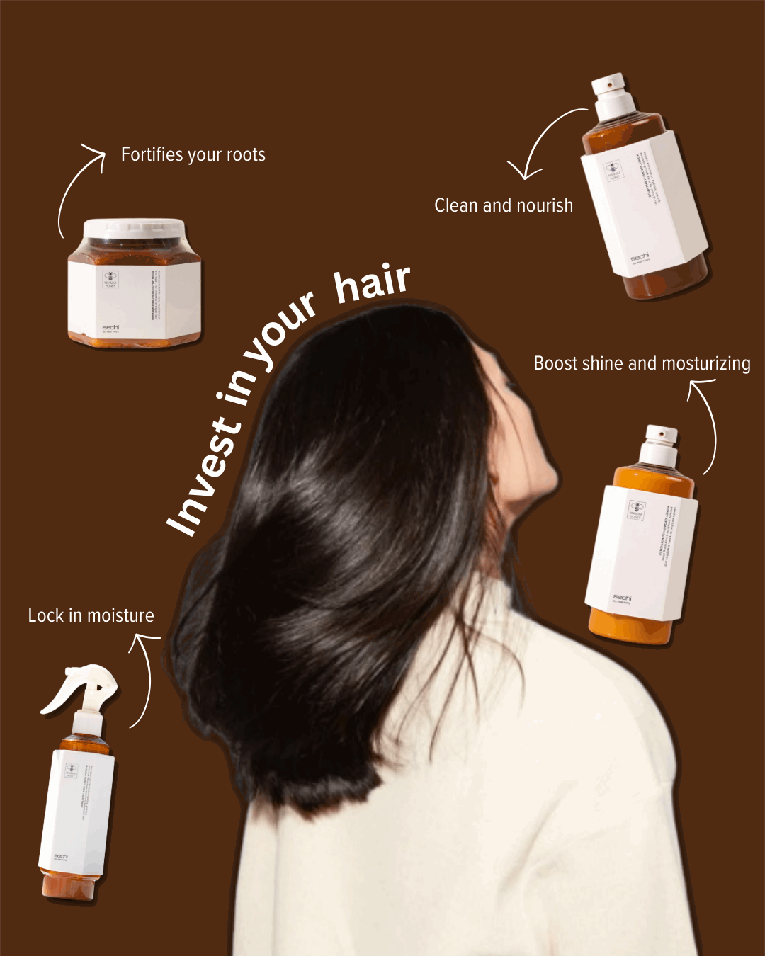 Sechi Ultimate Honey Colour Lock Growth Set