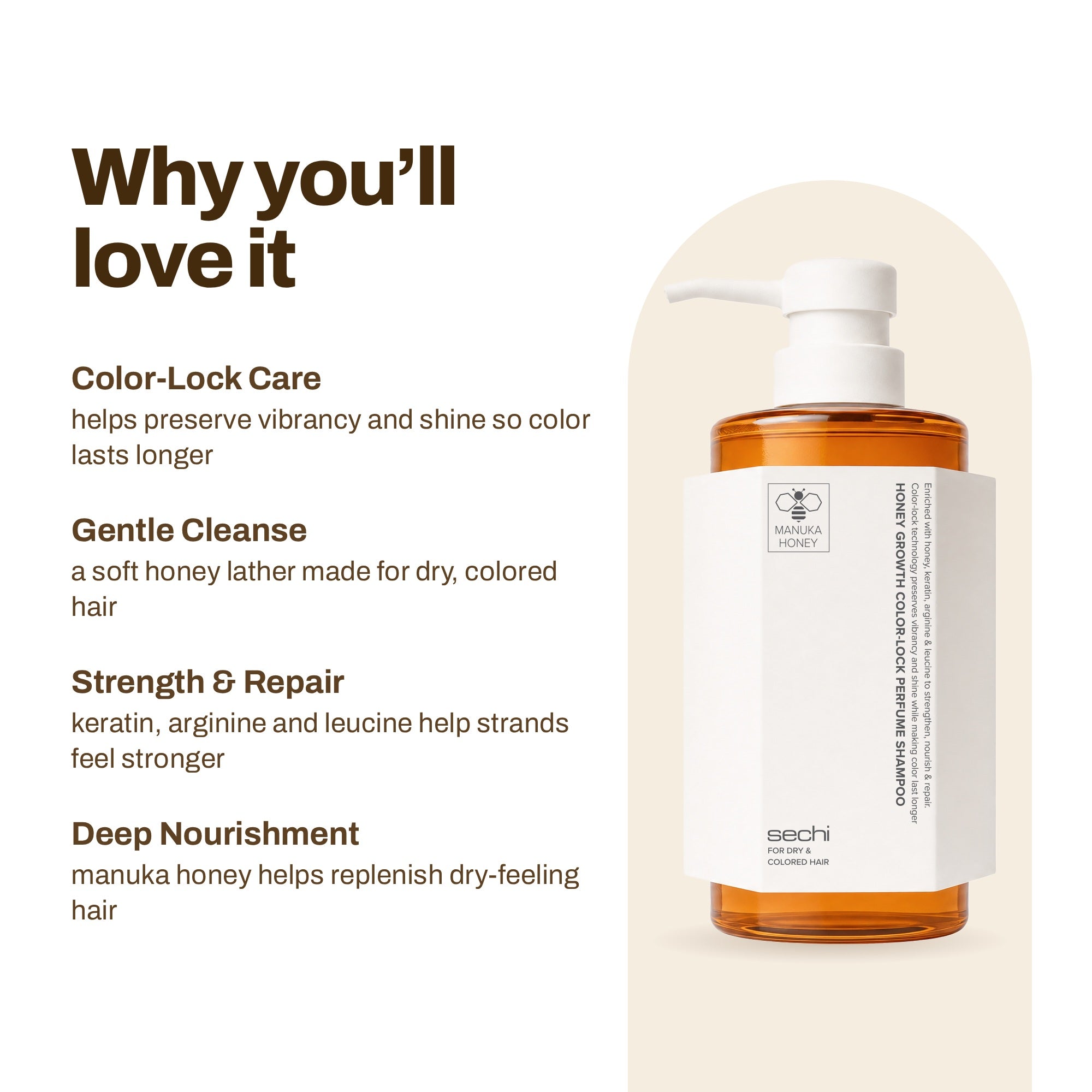 Sechi Honey Growth Color Lock Shampoo