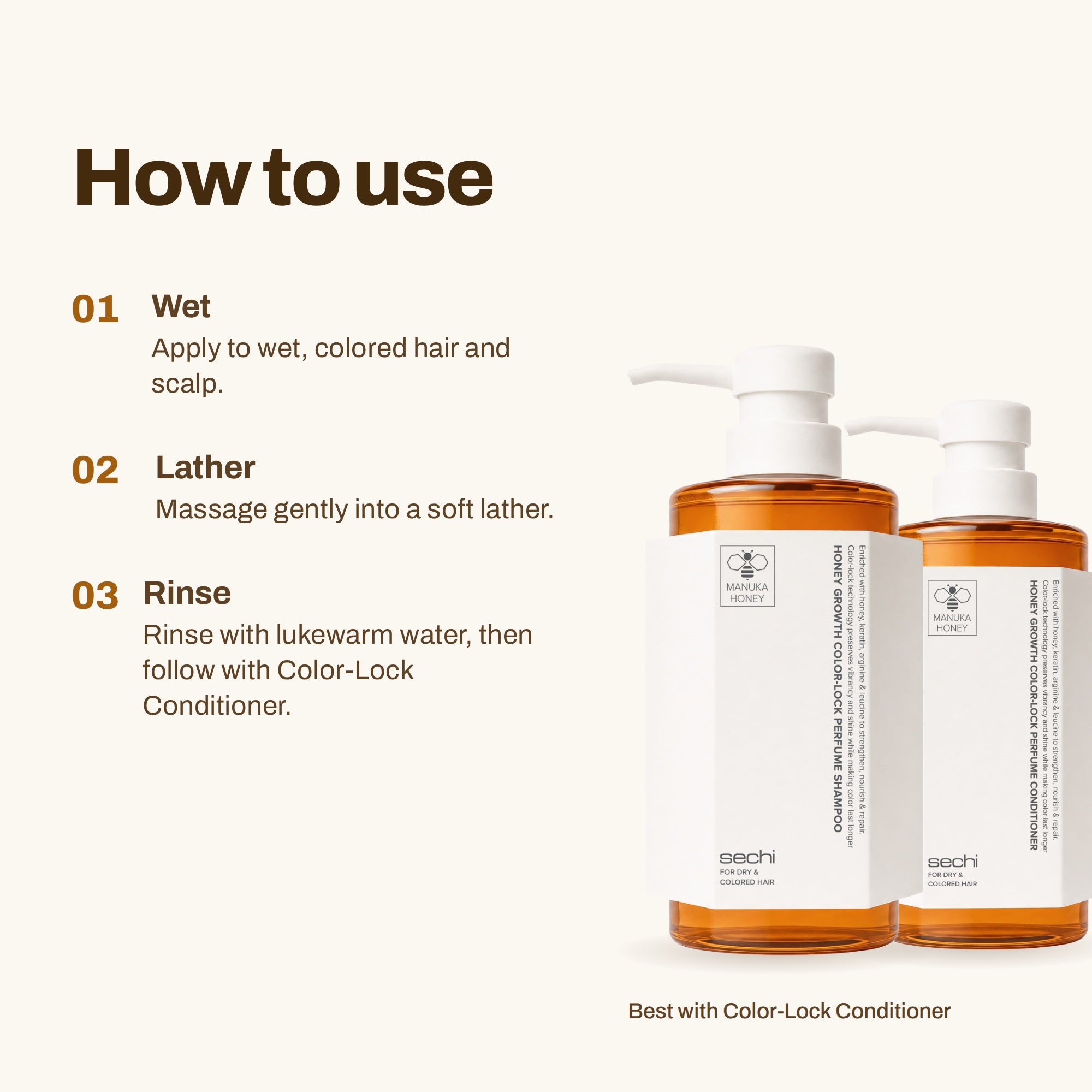 Sechi Honey Growth Color Lock Shampoo