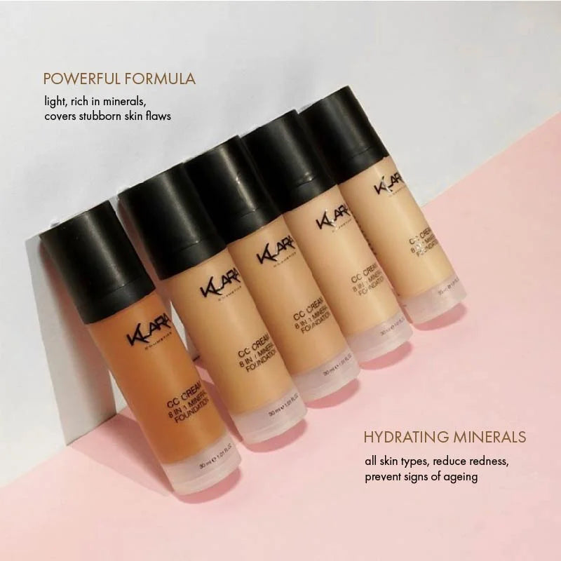 CC Cream 8 in 1 Mineral Foundation - Klara Cosmetics
