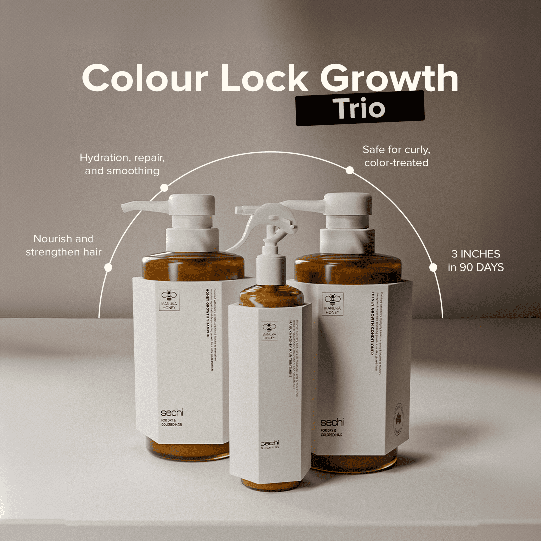 Sechi Honey Color Lock Growth Bare Minimum Trio