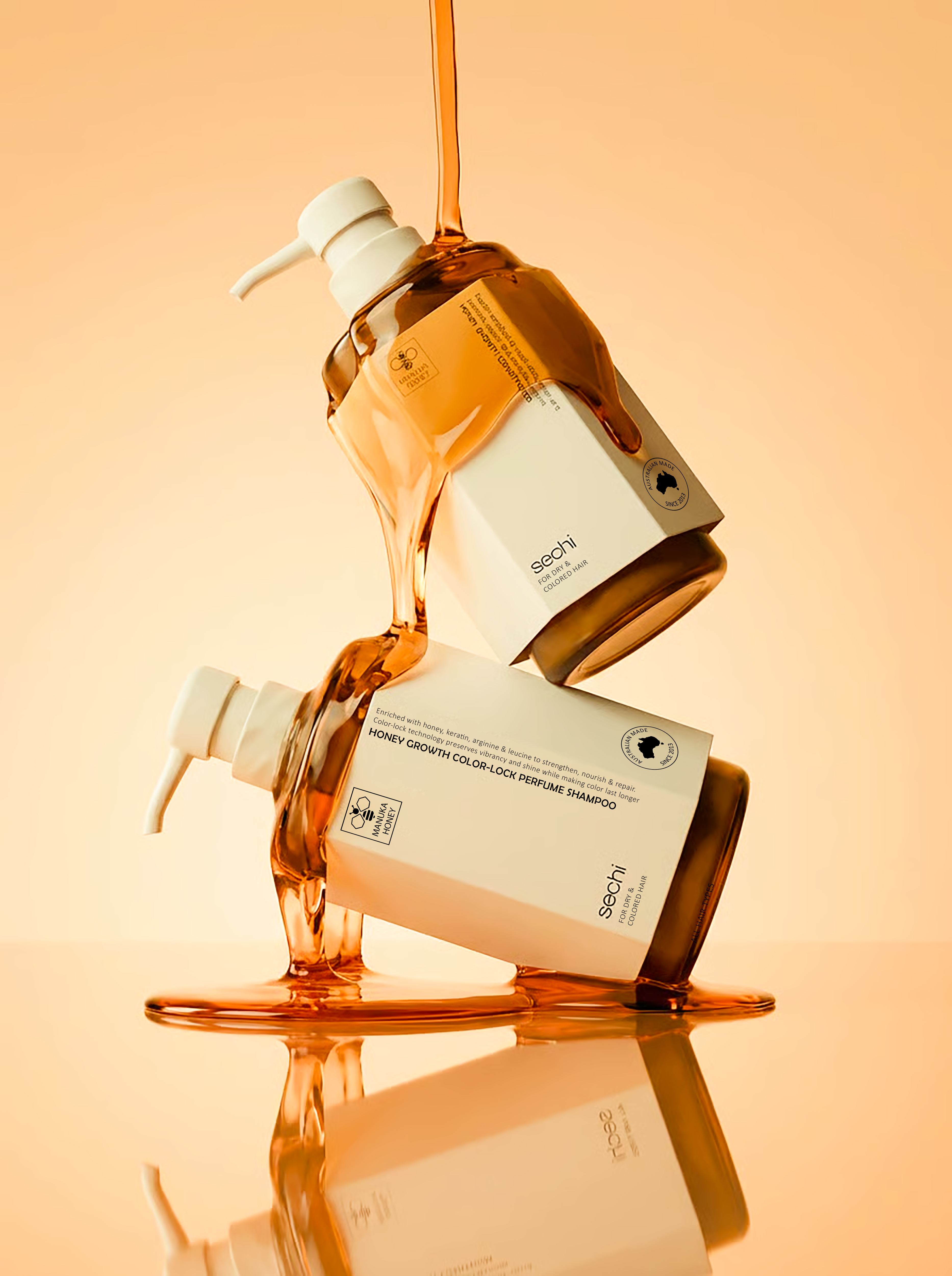 Sechi Honey Growth Color Lock Shampoo &amp; Conditioner Set