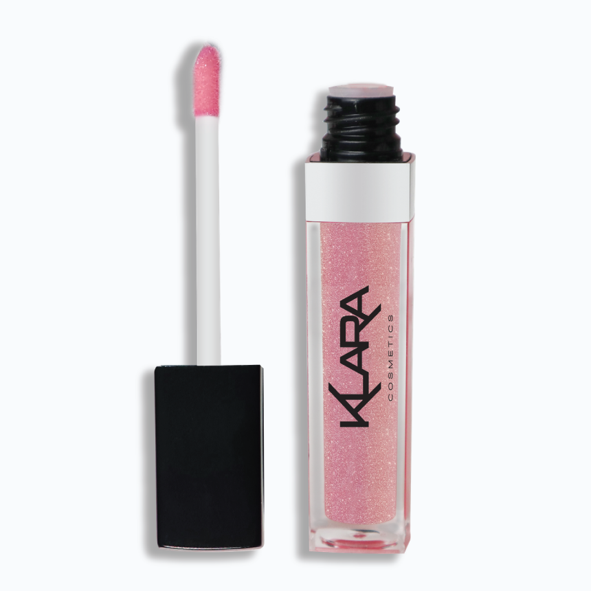 Lip Glass Lipstick 02 Pink Crystal - Klara Cosmetics