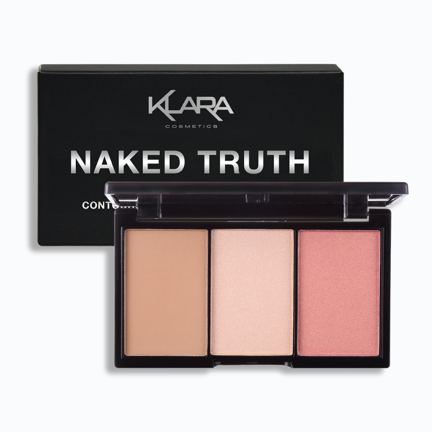 Naked Truth - Contour, Bronze, Blush and Highlight Palette - Klara Cosmetics