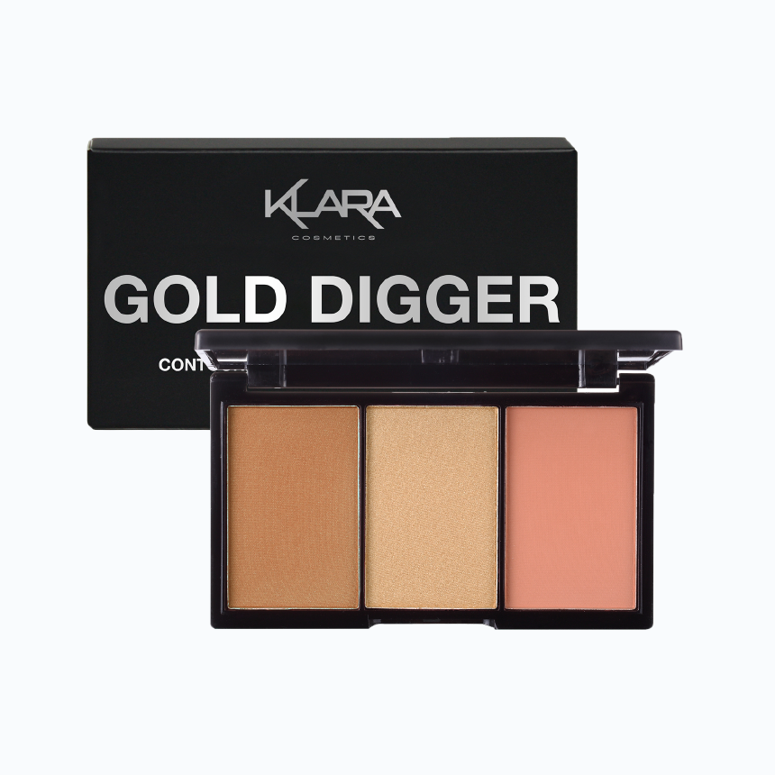 Gold Digger - Contour, Blush and Highlighter - Klara Cosmetics